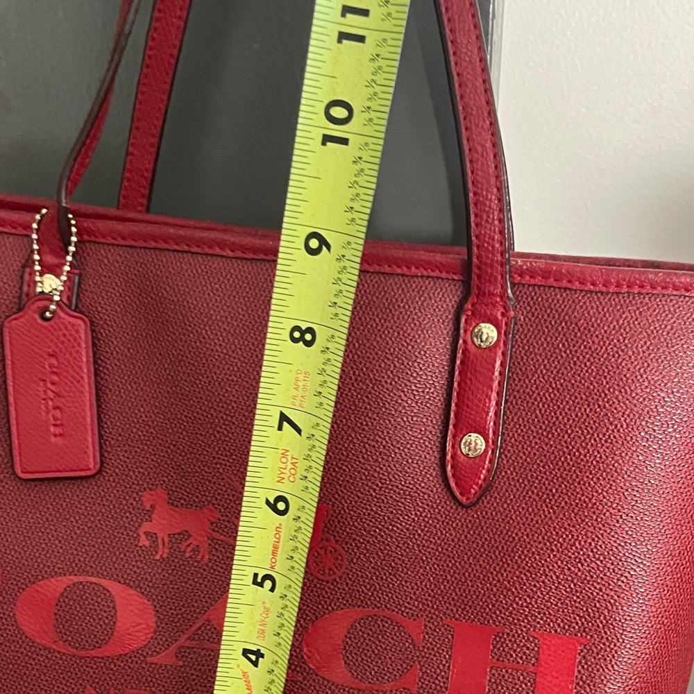 Coach Cherry Red Tote Bag - Picture 3 of 8